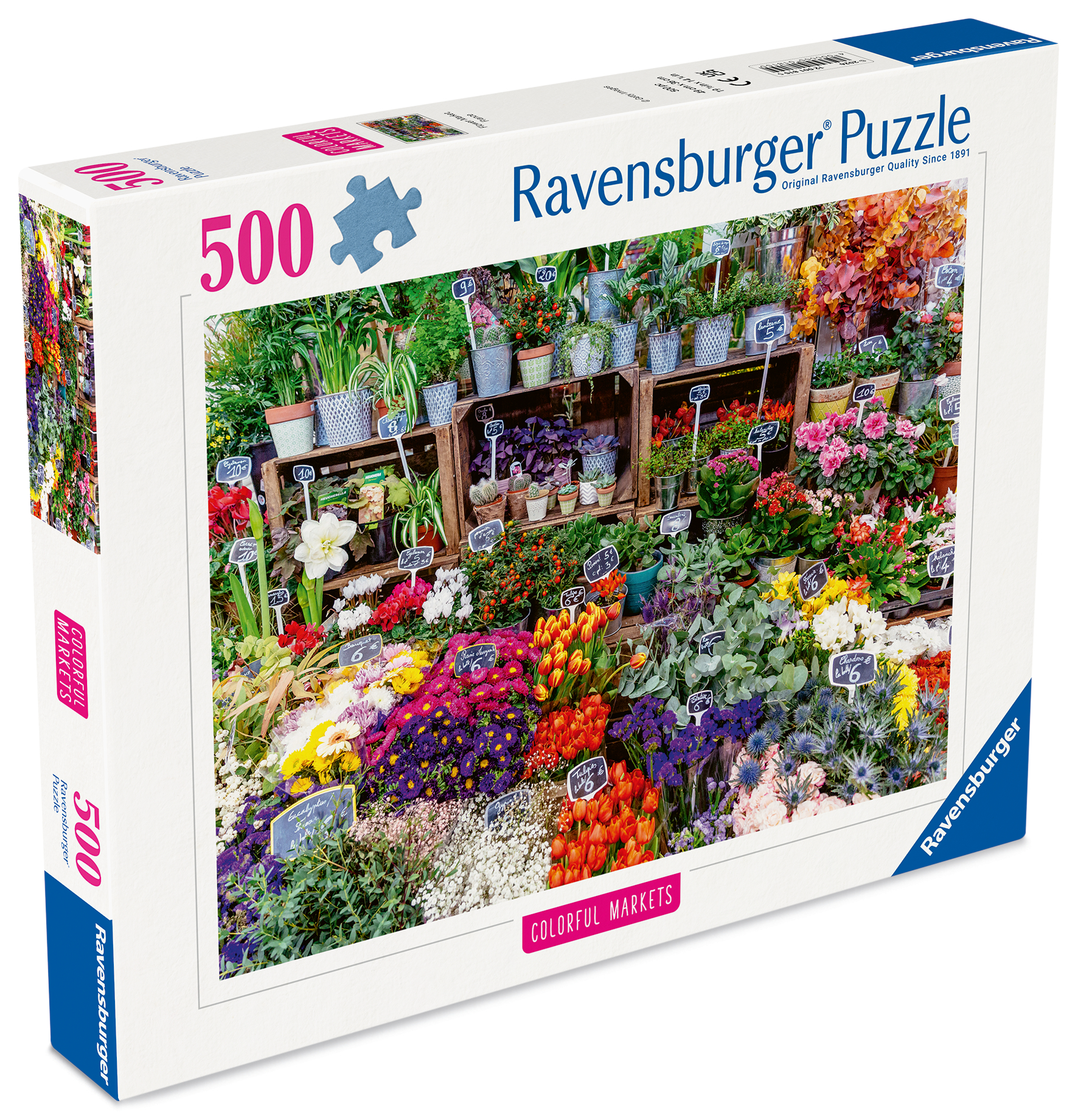 Ravensburger pusle 500 tk: värviline lilleäri Prantsusmaal