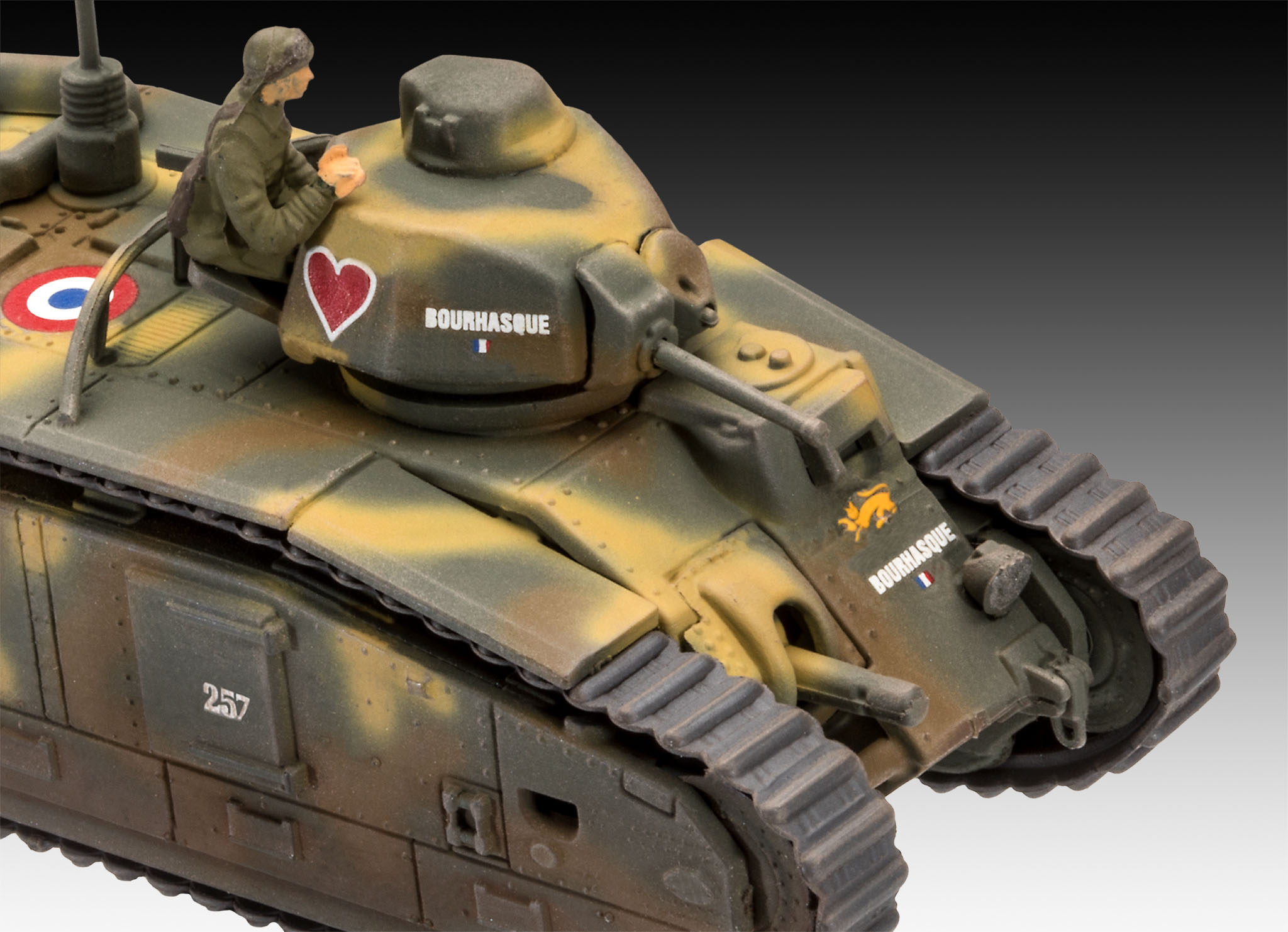 Revell liimitav mudel Char. B.1 bis & Renault FT.17 1:76 - Image 5