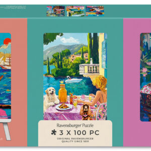 Ravensburger pusle 3x100 tk molbertiga: Koeraga reisil