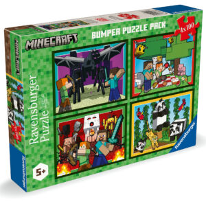 Ravensburger pusle 4x100 tk : Minecraft